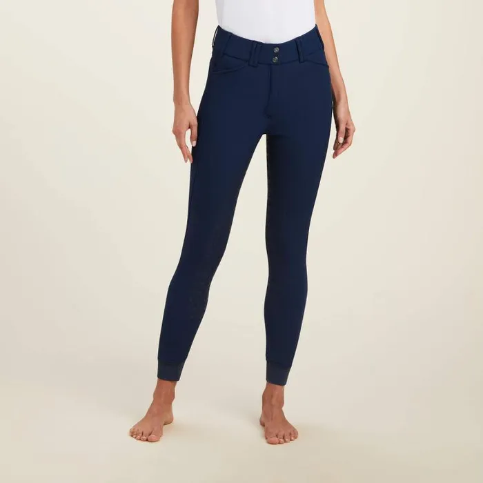 Women English Riding Ariat Tri Factor Frost Insulated Full Seat Breech Navy