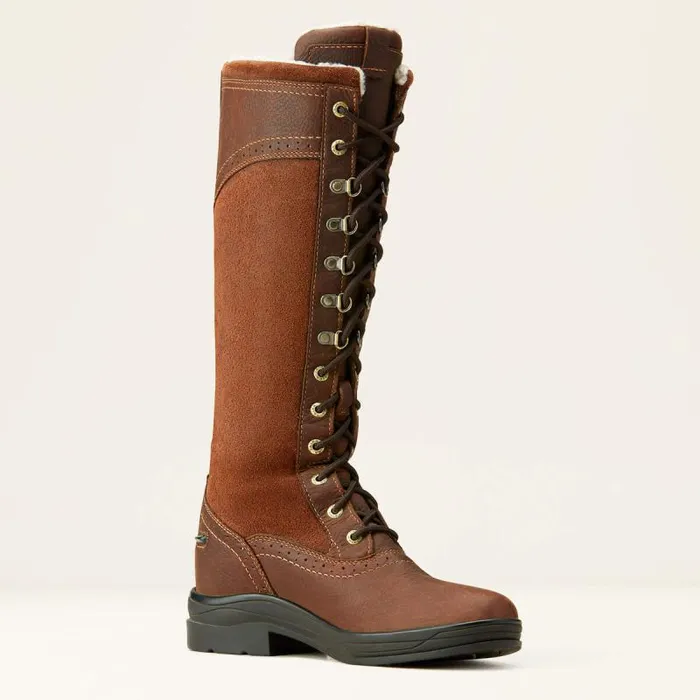 Women English Riding Boots Ariat Wythburn Tall Waterproof Boot Dark Brown