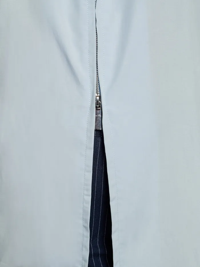 Women Ghospell Caitlin Zip Front Shirt Baby Blue Sister Jane Tops