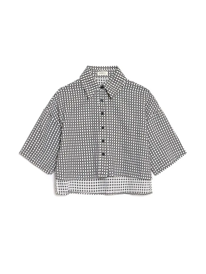 Women Ghospell Irie Check Cropped Shirt Black U0026 White Check Sister Jane Tops