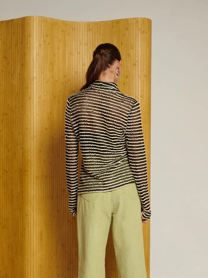 Women Ghospell Jemima Stretch Shirt Black And White Sister Jane Tops