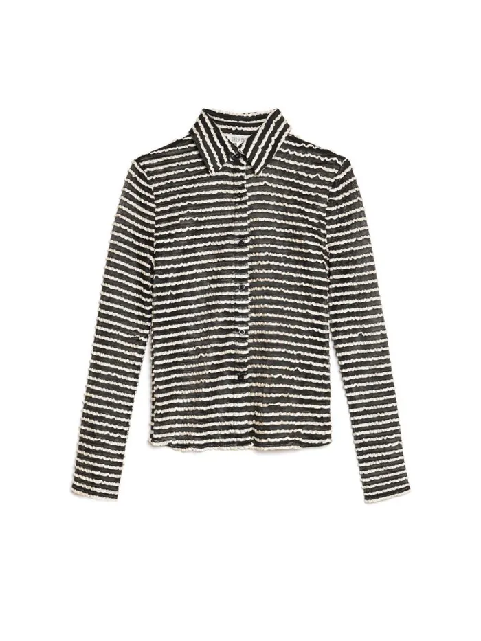 Women Ghospell Jemima Stretch Shirt Black And White Sister Jane Tops