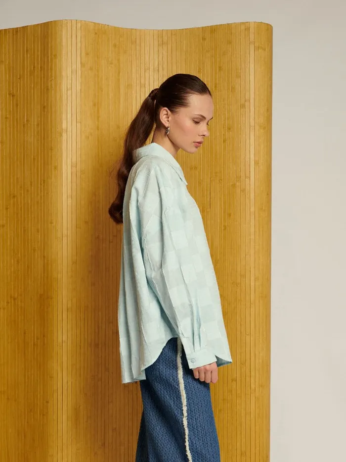 Women Ghospell Katy Pleat Back Shirt Illusion Blue Sister Jane Tops