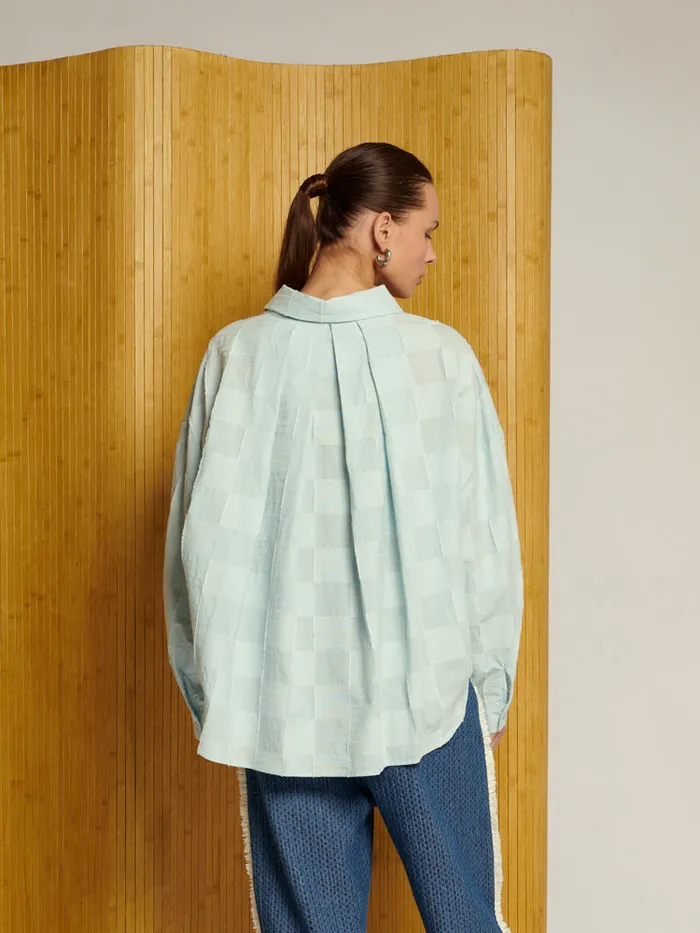 Women Ghospell Katy Pleat Back Shirt Illusion Blue Sister Jane Tops