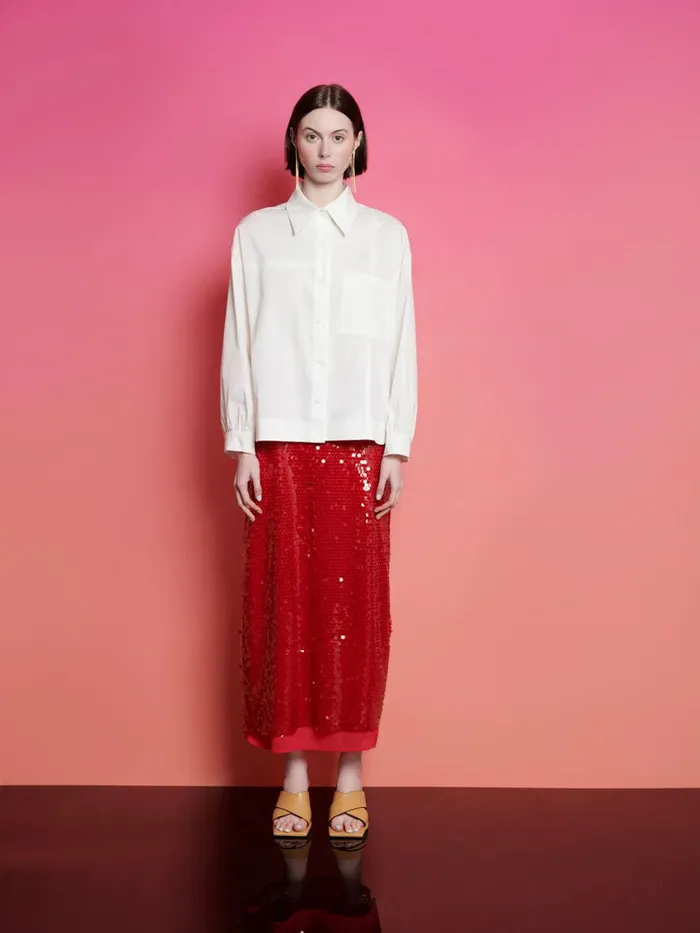 Women Ghospell Sabina Seamed Shirt White Sister Jane Tops