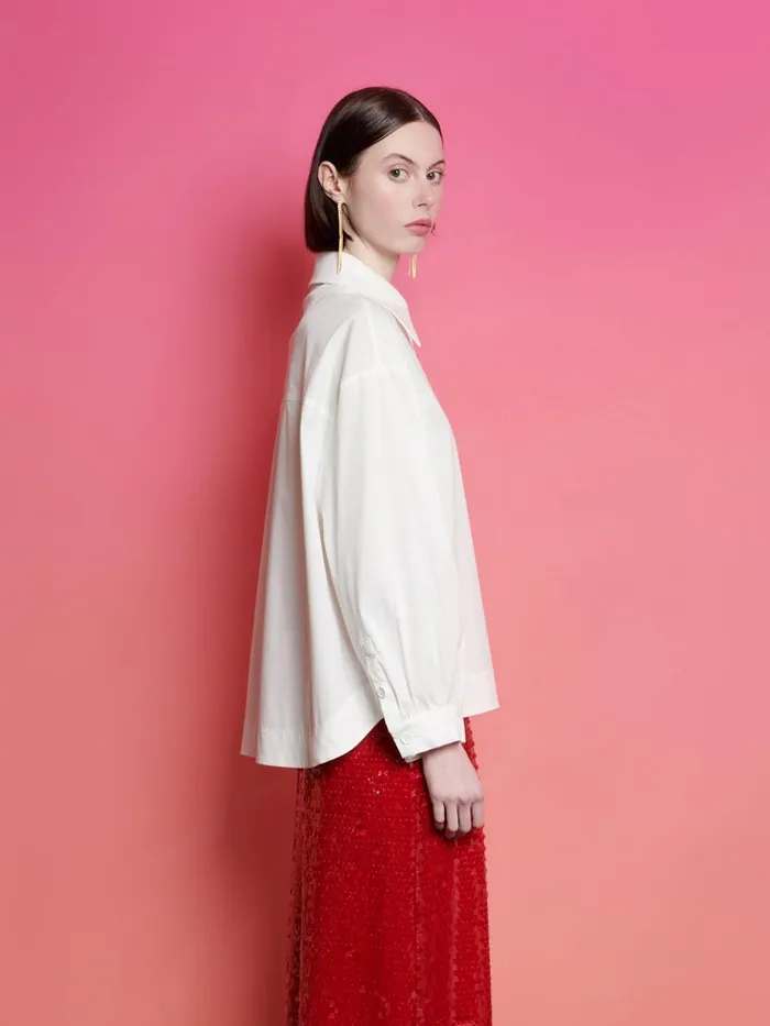 Women Ghospell Sabina Seamed Shirt White Sister Jane Tops