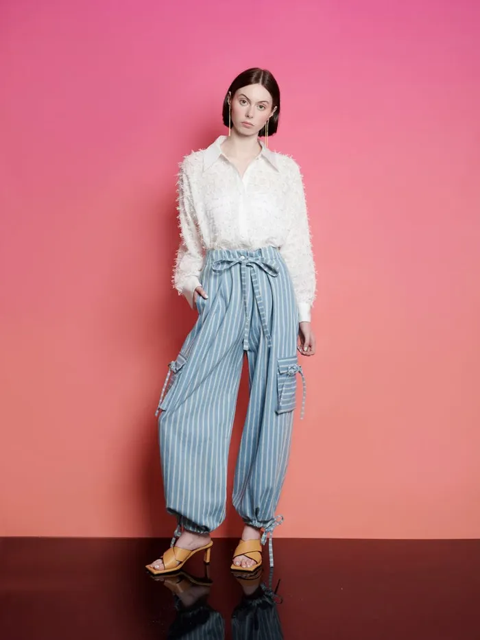 Women Ghospell Stevie Textured Shirt White Sister Jane Tops