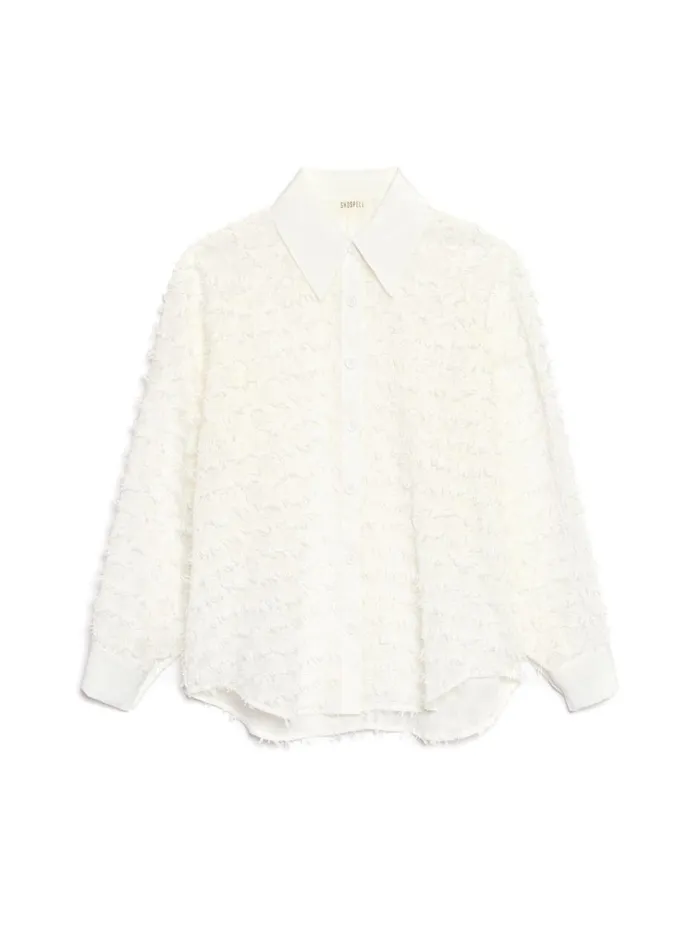 Women Ghospell Stevie Textured Shirt White Sister Jane Tops
