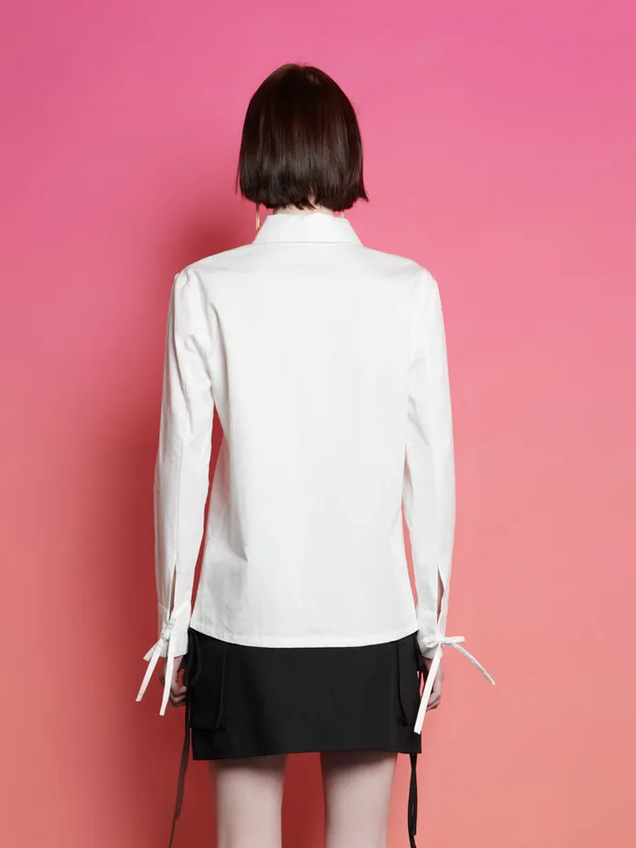 Women Ghospell Tiggy Tie Shirt White Sister Jane Tops