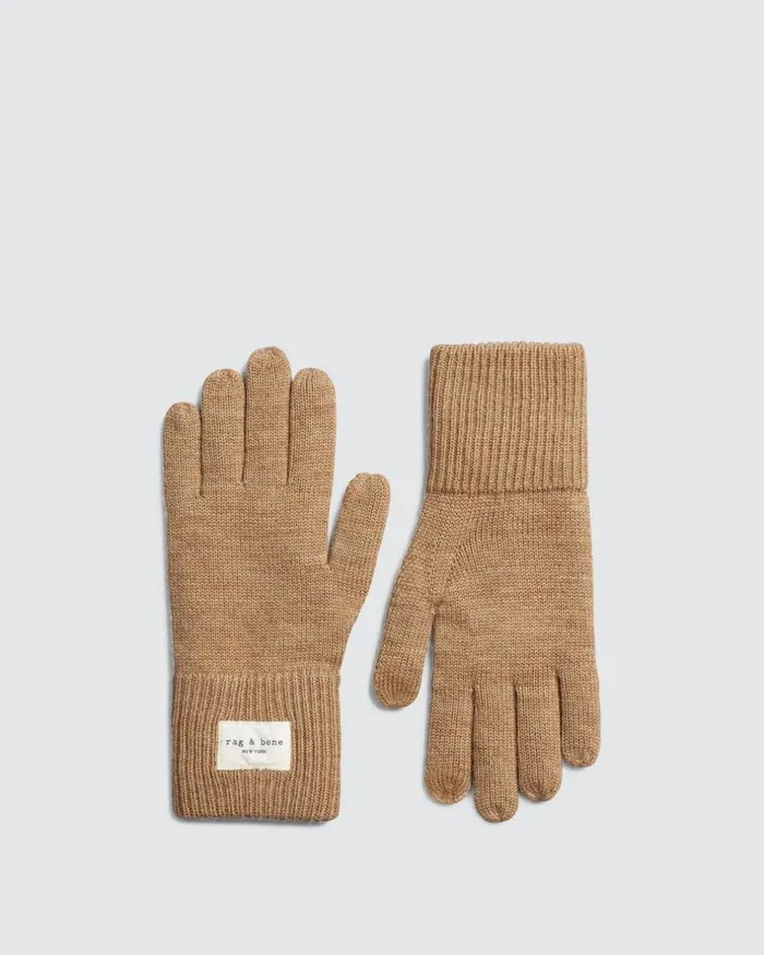 Women Gloves Rag 038 Bone Addison Tech Gloves Camel