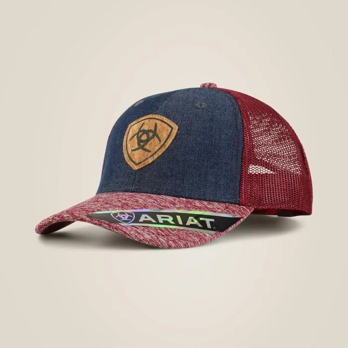 Women Hats and Caps Ariat Center Shield Logo Cap Blue