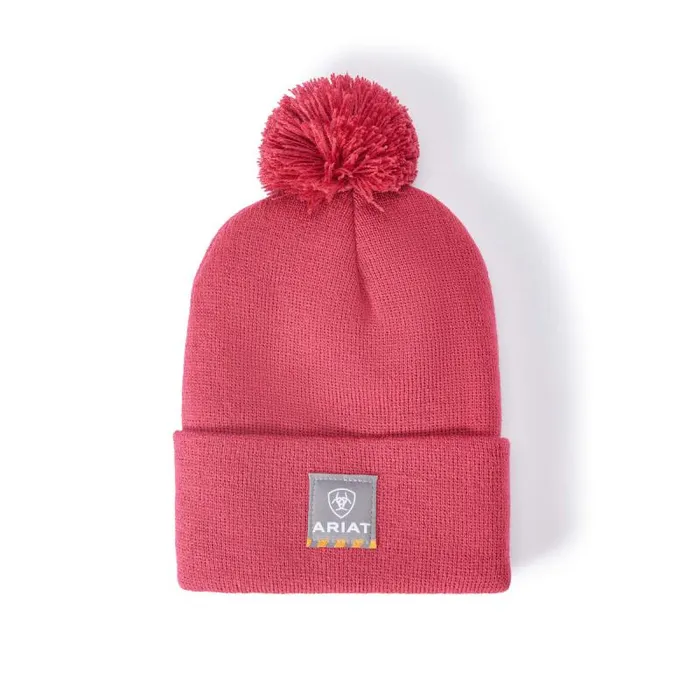 Women Hats and Caps Ariat Rebar Pom Beanie Crab Apple