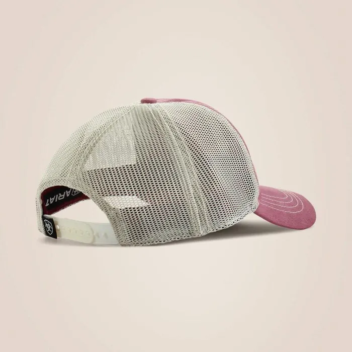 Women Hats and Caps Ariat Round Logo Patch Cap Pink