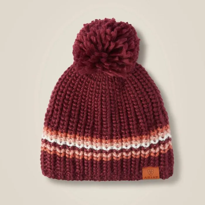 Women Hats and Caps Ariat Salem Beanie Wine Country
