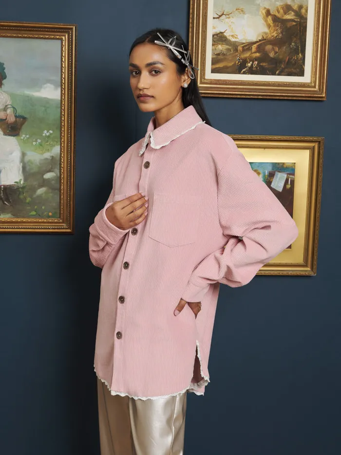 Women Hector Cord Over Shirt Dusty Pink Sister Jane Tops