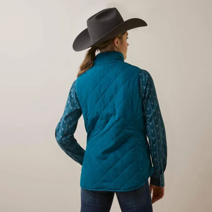 Women Jackets and Vests Ariat Dilon Reversible Insulated Vest Deep Lagoon