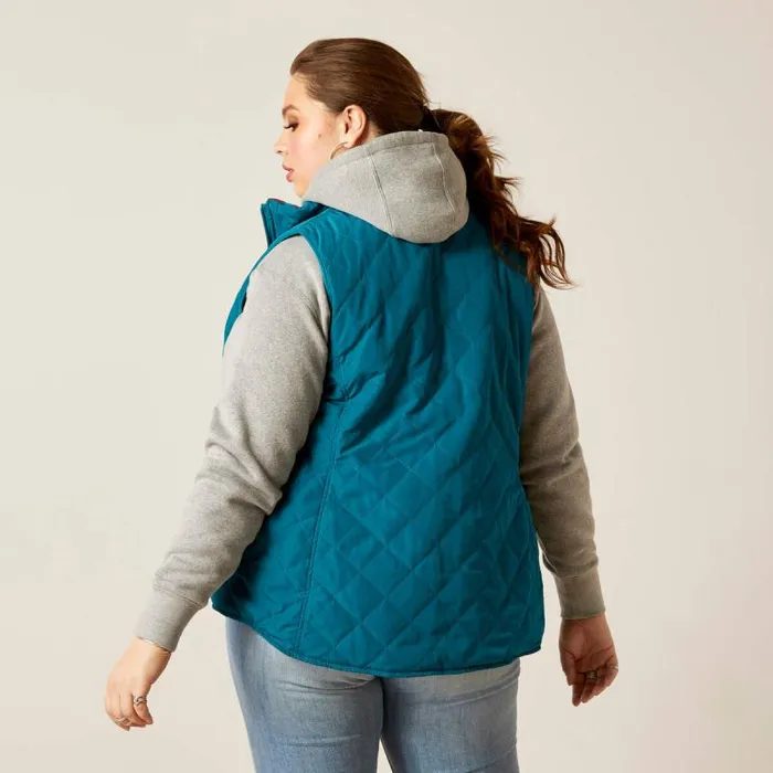 Women Jackets and Vests Ariat Dilon Reversible Insulated Vest Deep Lagoon
