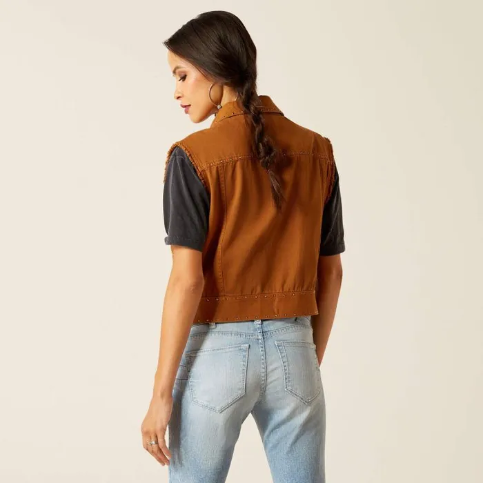 Women Jackets and Vests Ariat Harley Vest Tobacco Brown Women Jackets and Vests Ariat Harley Vest Tobacco Brown