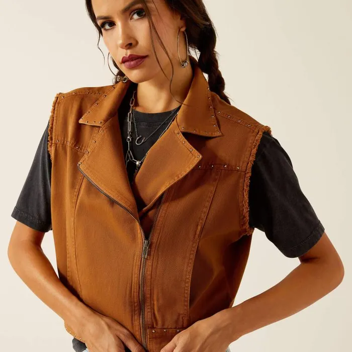 Women Jackets and Vests Ariat Harley Vest Tobacco Brown Women Jackets and Vests Ariat Harley Vest Tobacco Brown