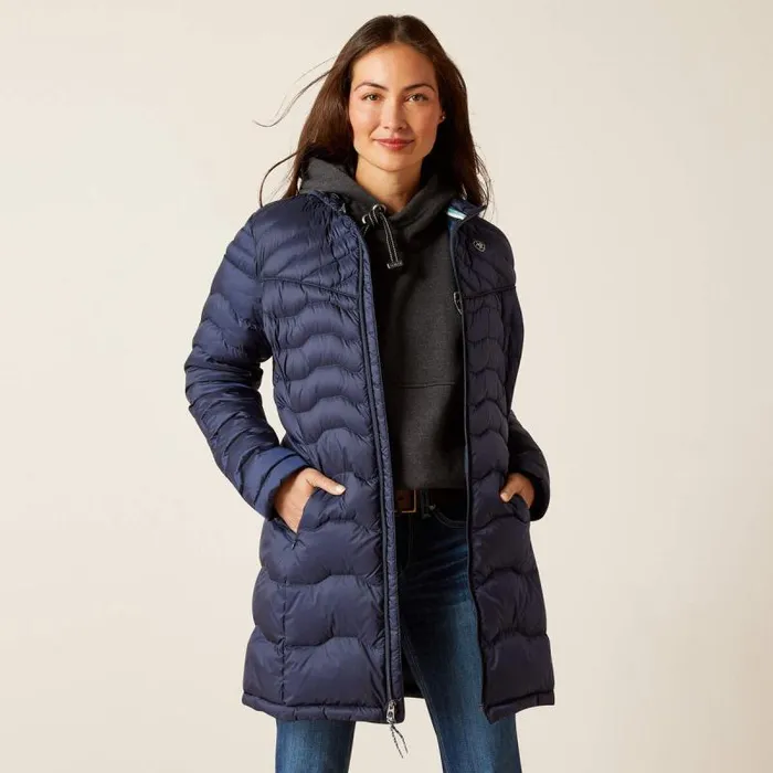 Women Jackets and Vests Ariat Ideal Down Coat Navy