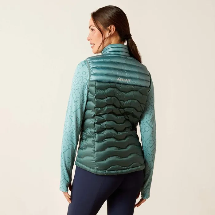 Women Jackets and Vests Ariat Ideal Down Vest Iridescent Arcticsilver Pine Women Jackets and Vests Ariat Ideal Down Vest Iridescent Arcticsilver Pine