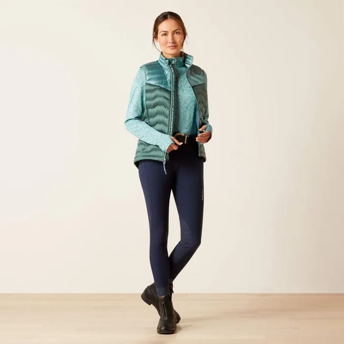Women Jackets and Vests Ariat Ideal Down Vest Iridescent Arcticsilver Pine Women Jackets and Vests Ariat Ideal Down Vest Iridescent Arcticsilver Pine