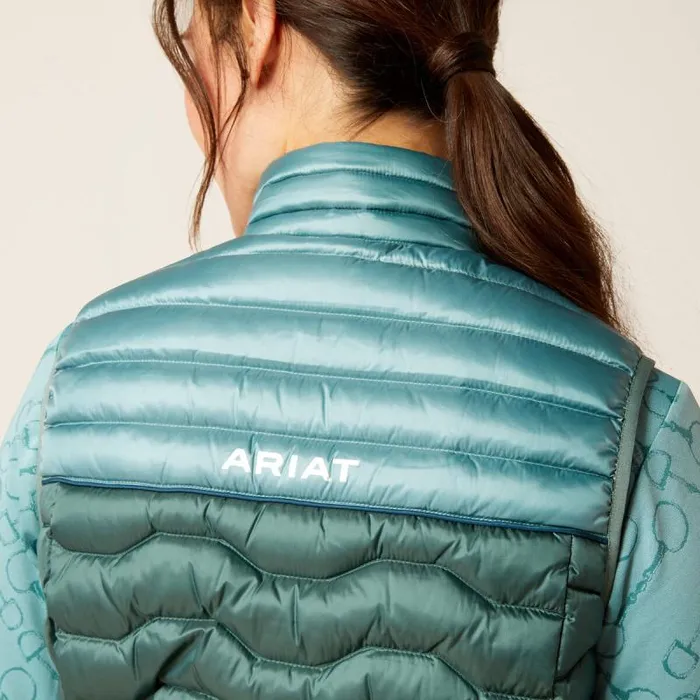 Women Jackets and Vests Ariat Ideal Down Vest Iridescent Arcticsilver Pine Women Jackets and Vests Ariat Ideal Down Vest Iridescent Arcticsilver Pine