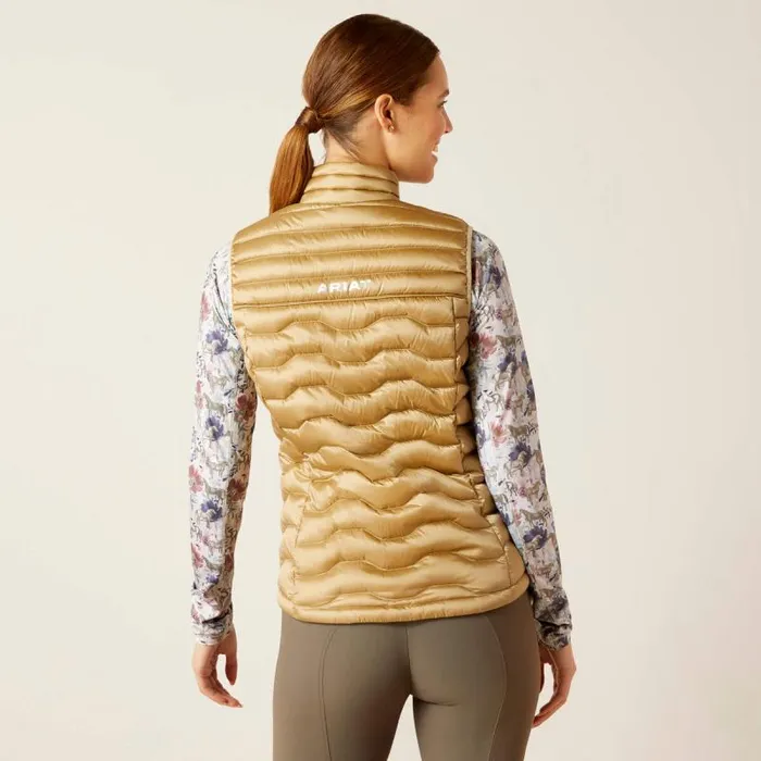 Women Jackets and Vests Ariat Ideal Down Vest Iridescent Fields Of Rye