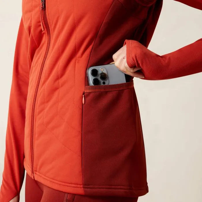 Women Jackets and Vests Ariat Venture Full Zip Vest Red Ochre Women Jackets and Vests Ariat Venture Full Zip Vest Red Ochre