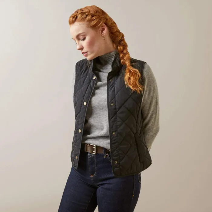 Women Jackets and Vests Ariat Woodside Vest Black