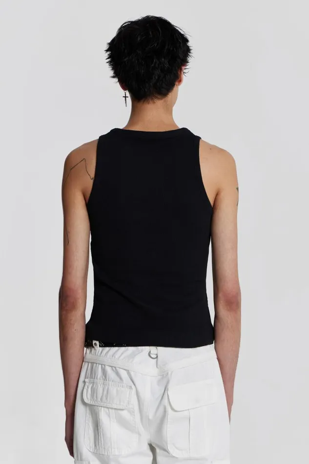 WomenMen Jaded London Ntrls NTRLS Black Rib Vest