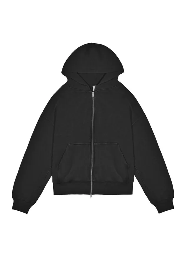WomenMen Jaded London Ntrls NTRLS Dust Black Oversized Zip Through Hoodie