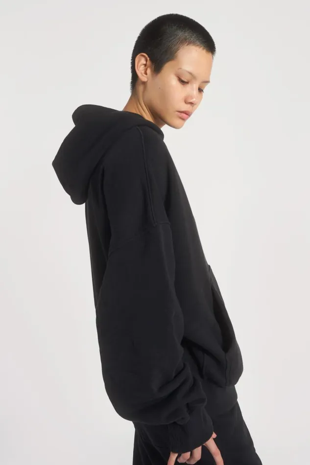 WomenMen Jaded London Ntrls NTRLS Dust Black Oversized Zip Through Hoodie