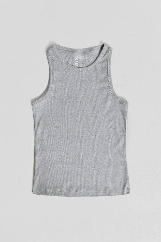 WomenMen Jaded London Ntrls NTRLS Grey Rib Vest