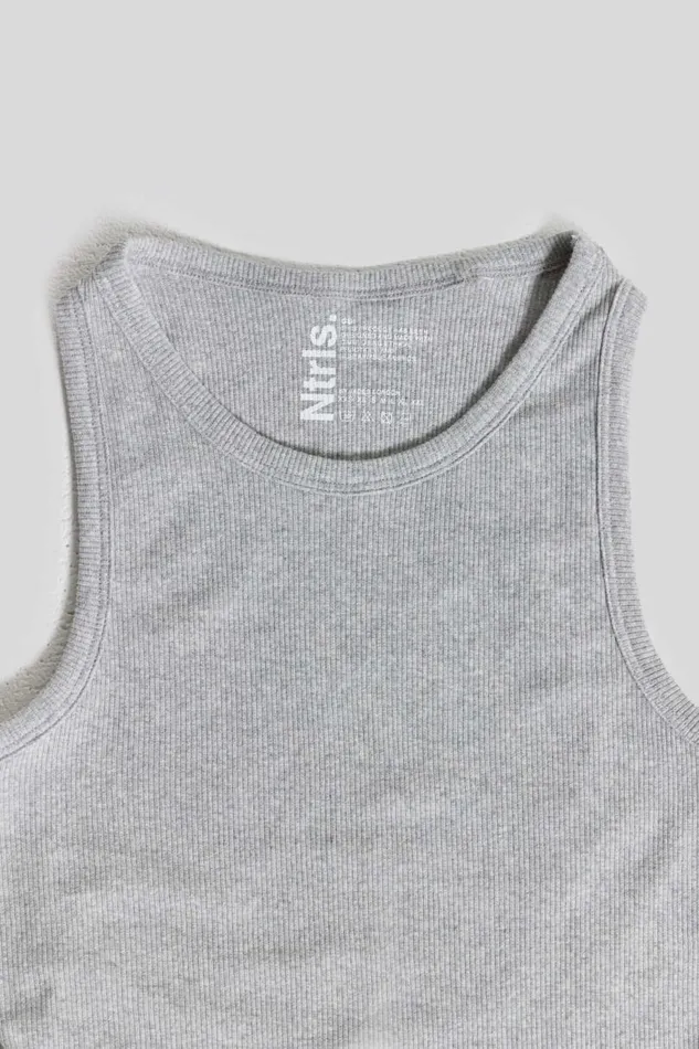 WomenMen Jaded London Ntrls NTRLS Grey Rib Vest
