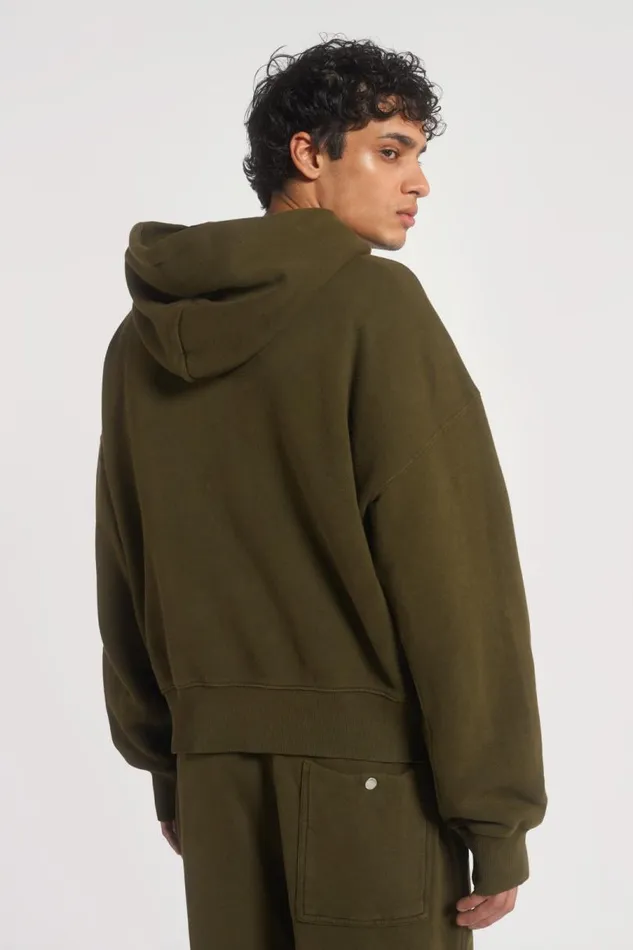 WomenMen Jaded London Ntrls NTRLS Moss Oversized Zip Through Hoodie