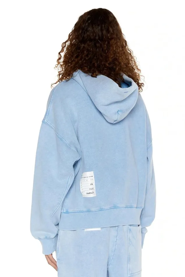 WomenMen Jaded London Ntrls NTRLS Powder Blue Oversized Zip Through Hoodie