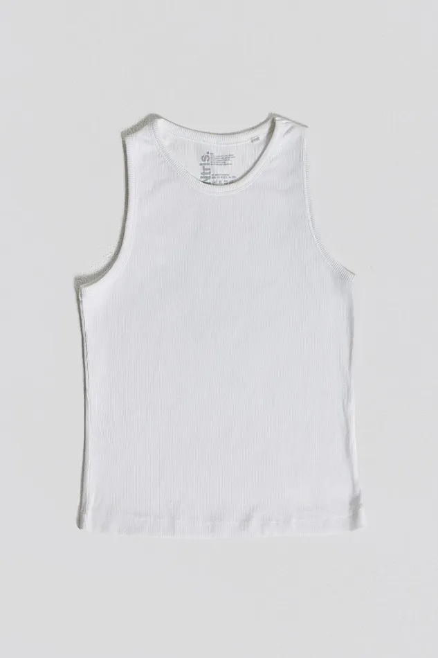 WomenMen Jaded London Ntrls NTRLS White Rib Vest