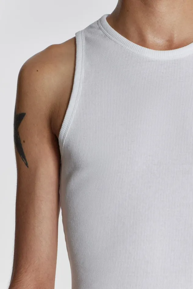 WomenMen Jaded London Ntrls NTRLS White Rib Vest