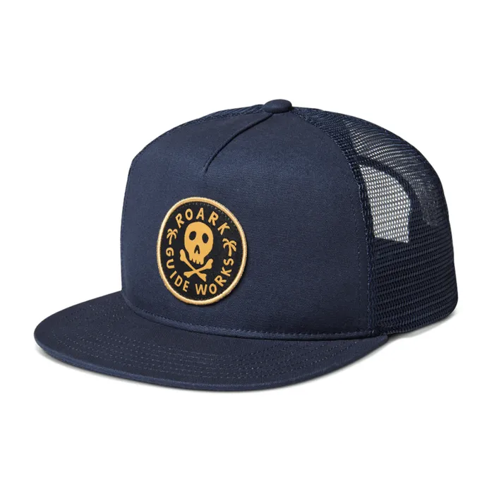 WomenMen Roark Hats Station Trucker Snapback Hat Dark Navy