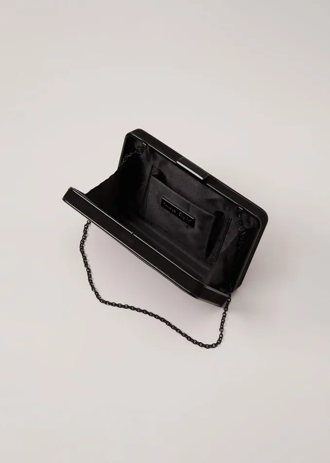Women Phase Eight Bags and Clutches Black Sparkly Clutch Bag Black