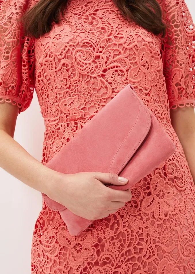 Women Phase Eight Bags and Clutches Caitlin Clutch Bag Watermelon