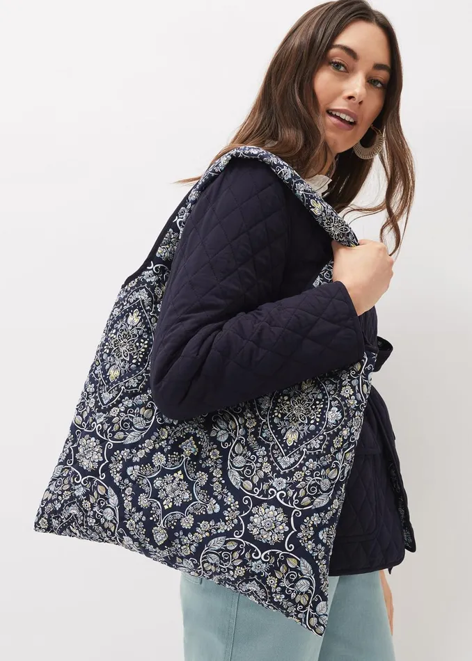 Women Phase Eight Bags and Clutches Paisley Print Quilted Shopper Bag Multicoloured