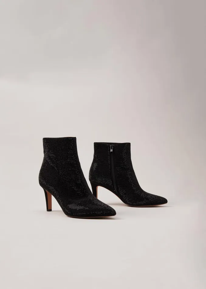 Women Phase Eight Boots Black Sparkly Boots Black