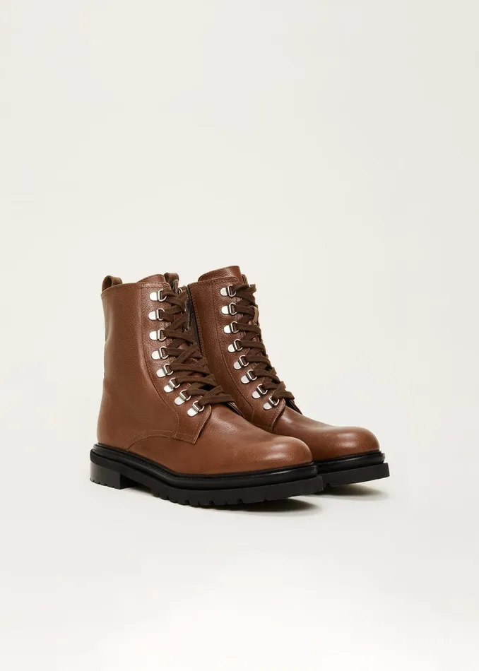 Women Phase Eight Boots Meladie Leather Lace Up Boot Brown