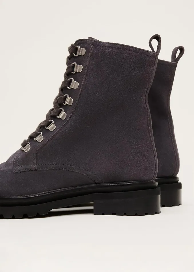 Women Phase Eight Boots Meladie Suede Lace Up Hiker Boot Grey