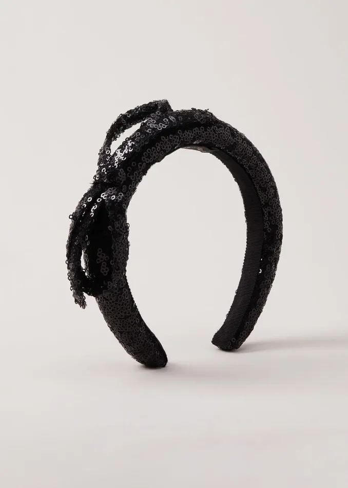 Women Phase Eight Fascinators and Hats Black Sequin Headband Black