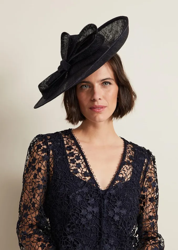 Women Phase Eight Fascinators and Hats Bow Detail Statement Disc Fascinator Navy Women Phase Eight Fascinators and Hats Bow Detail Statement Disc Fascinator Navy