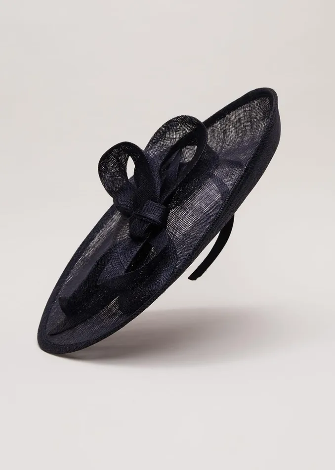 Women Phase Eight Fascinators and Hats Bow Detail Statement Disc Fascinator Navy