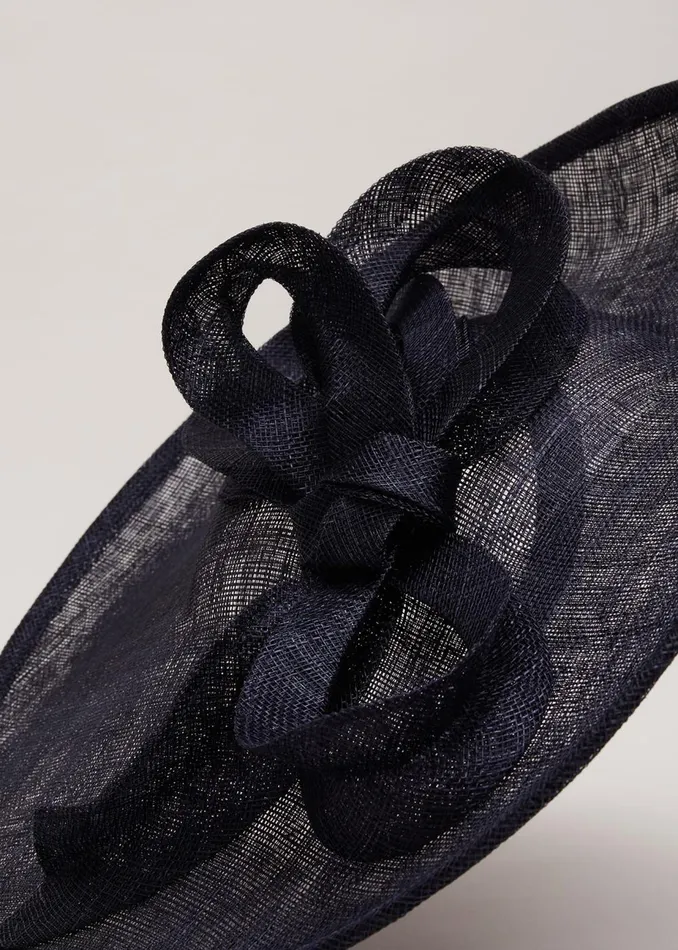 Women Phase Eight Fascinators and Hats Bow Detail Statement Disc Fascinator Navy